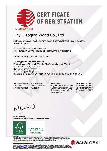 Certificate FCOC40964 认证证书